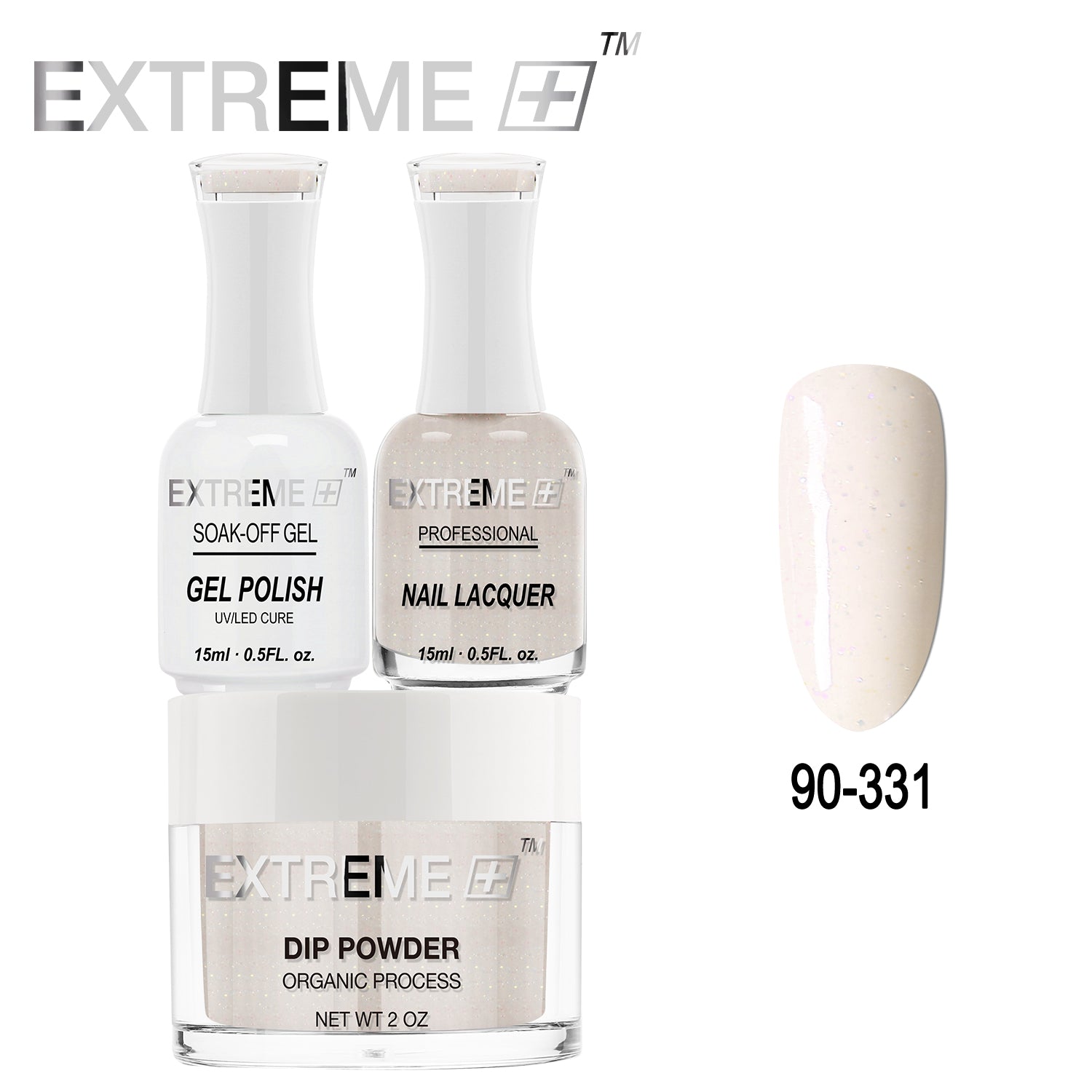 EXTREME+ All-in-One 3-in-1 Combo Set - Dip Powder, Gel Polish, and Nail Lacquer #090