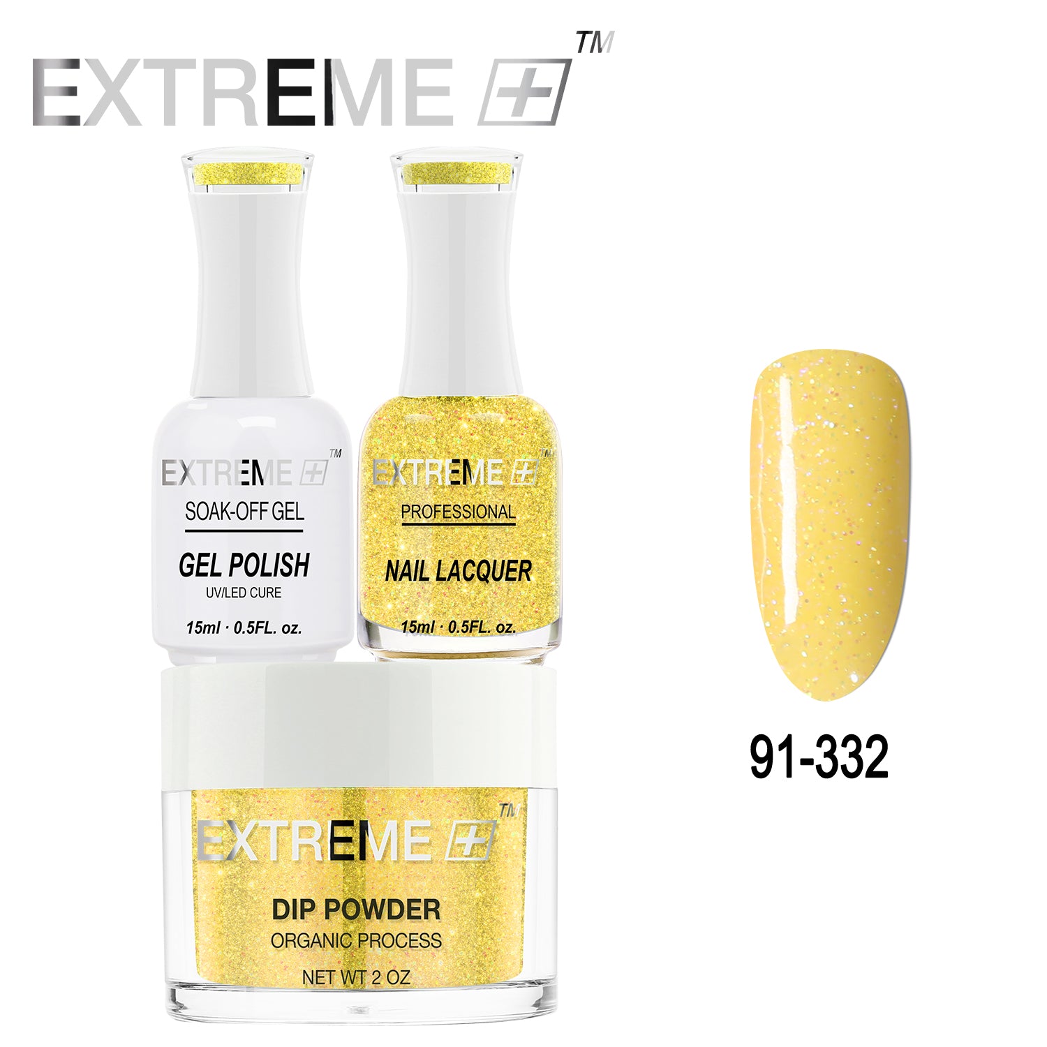 EXTREME+ All-in-One 3-in-1 Combo Set - Dip Powder, Gel Polish, and Nail Lacquer #091