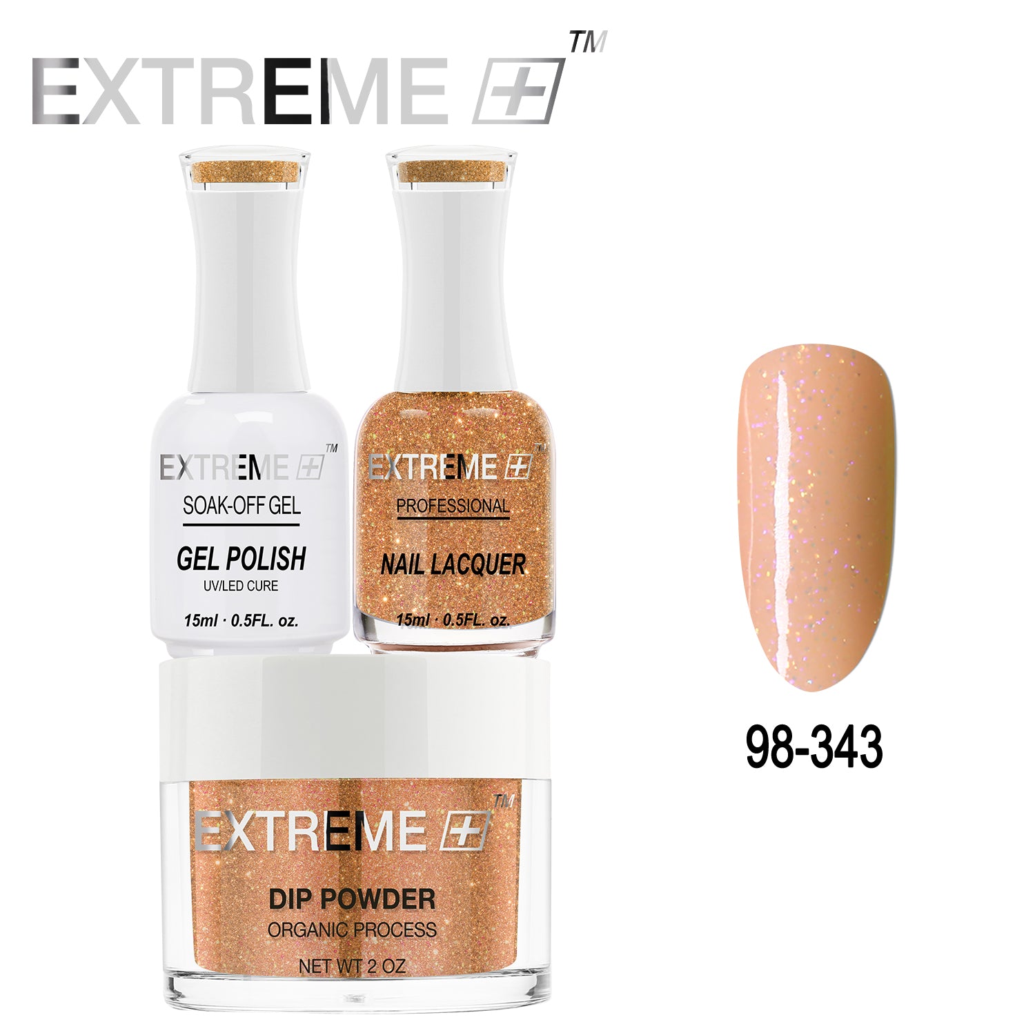 EXTREME+ All-in-One 3-in-1 Combo Set - Dip Powder, Gel Polish, and Nail Lacquer #098