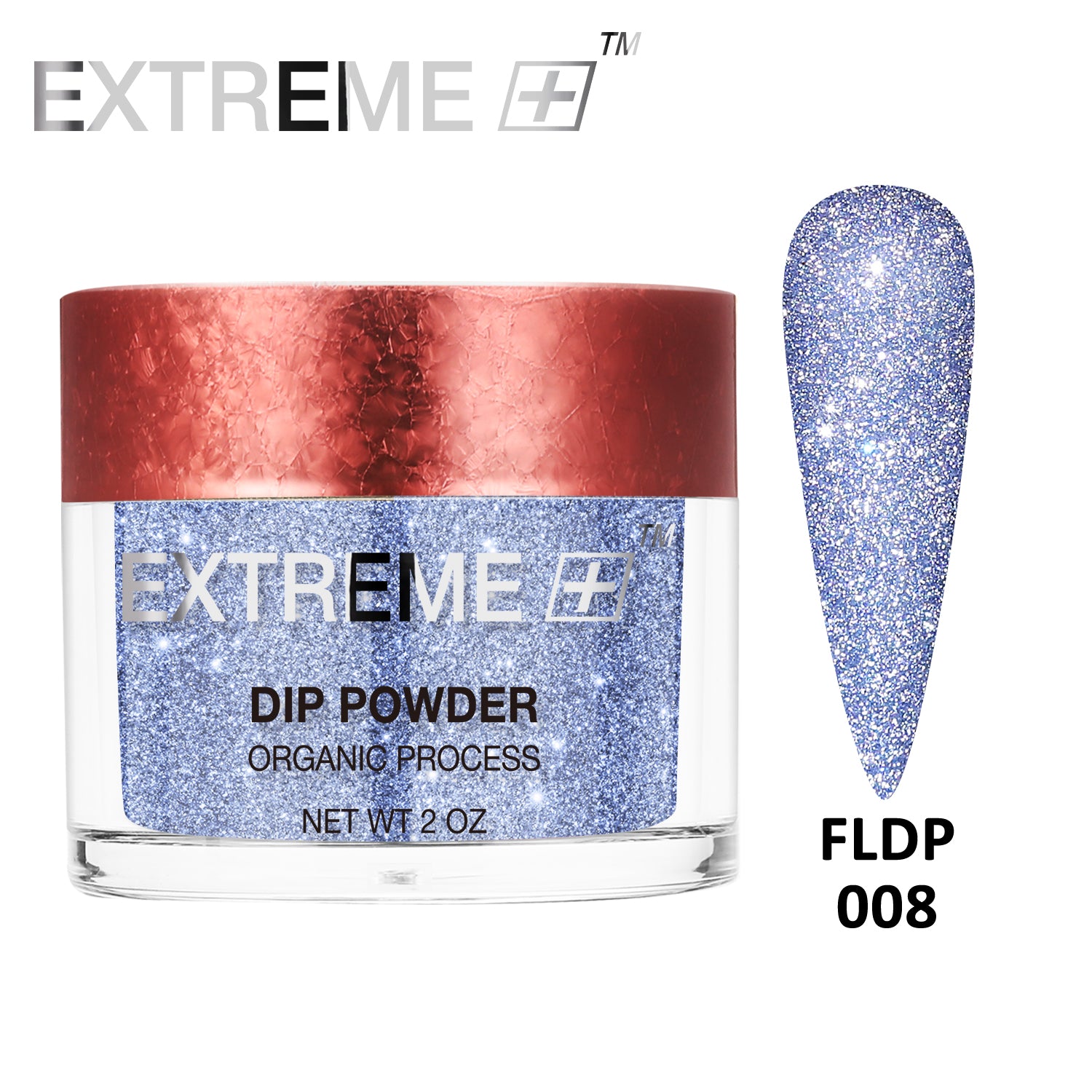 EXTREME+ Flashlight on Nail Reflective Glitter Dipping Powder - #008 Pigeon