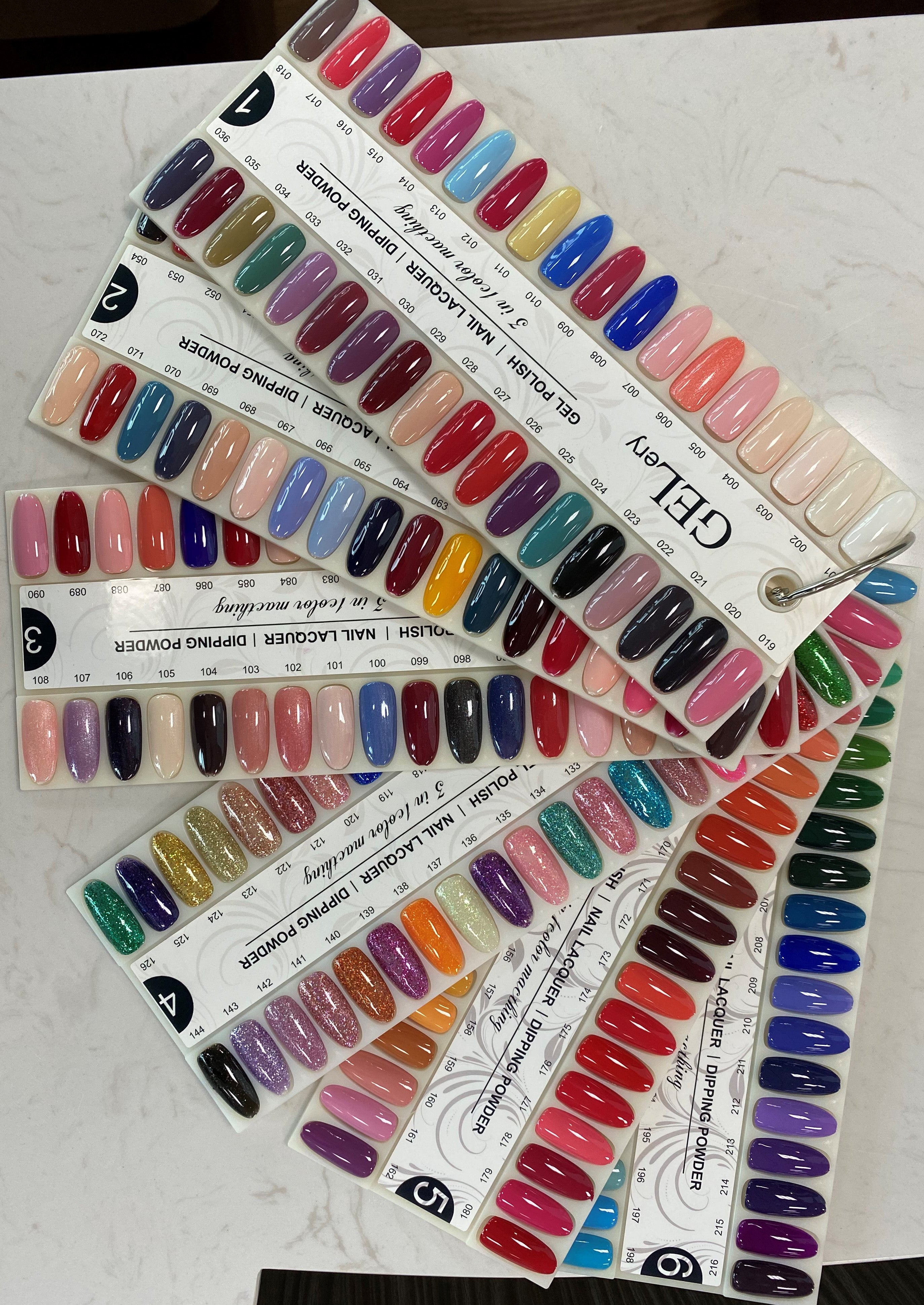 GELery 3 in 1 Sample Tip Color Chart