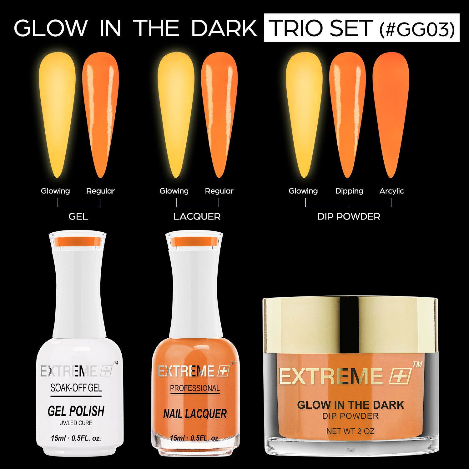 EXTREME+ 3 in 1 Combo Set - Glow in the Dark - #03