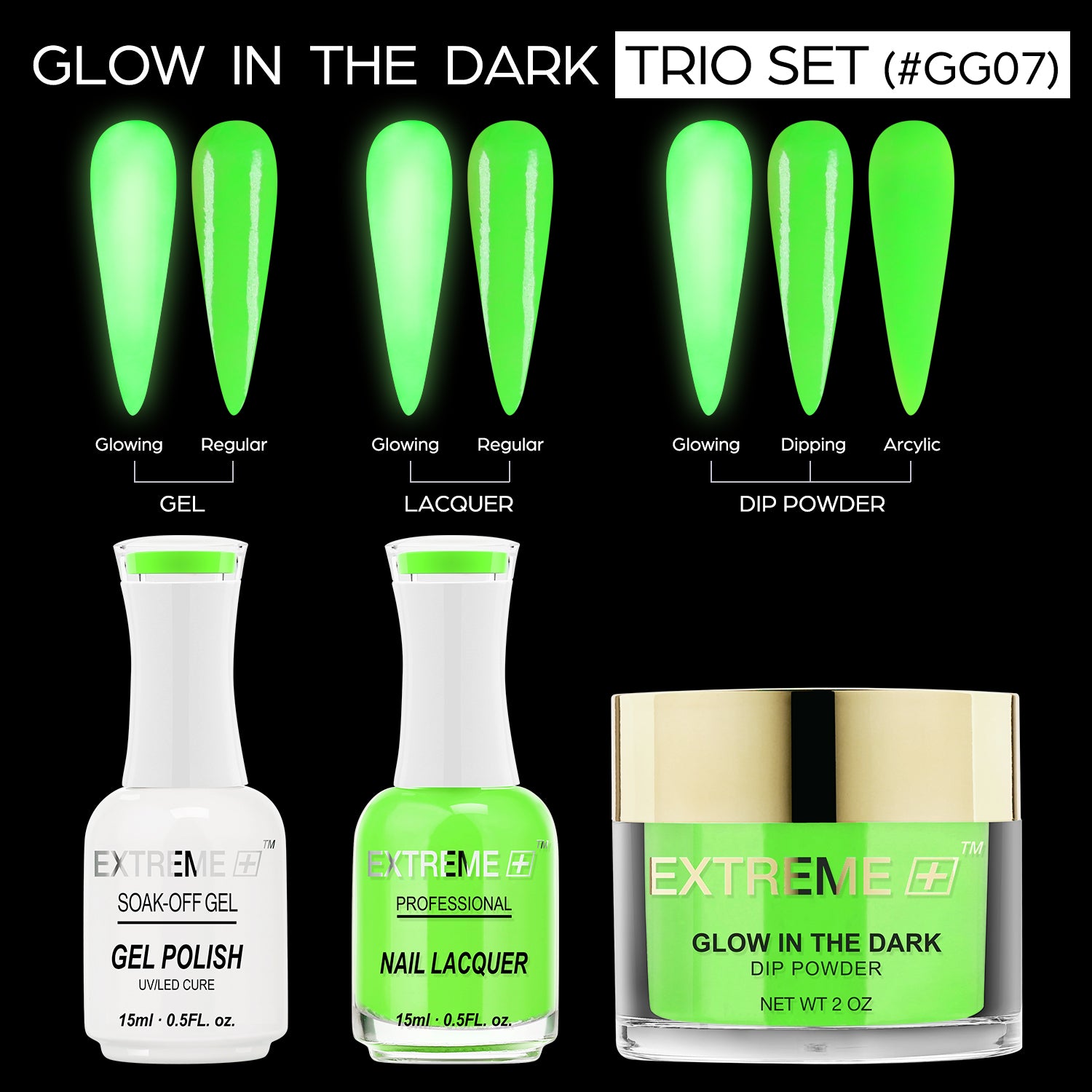 EXTREME+ 3 in 1 Combo Set - Glow in the Dark - #07