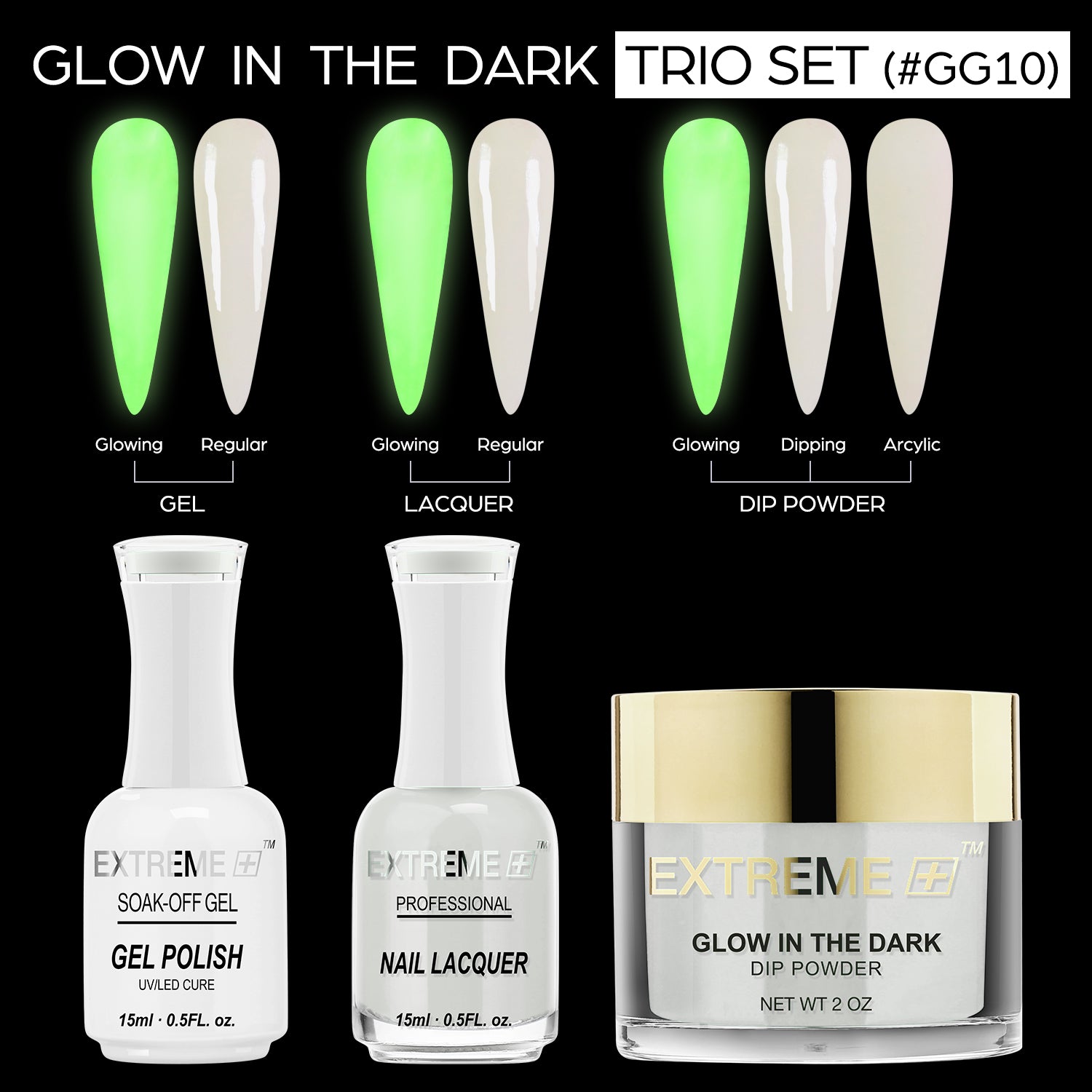 EXTREME+ 3 in 1 Combo Set - Glow in the Dark - #10