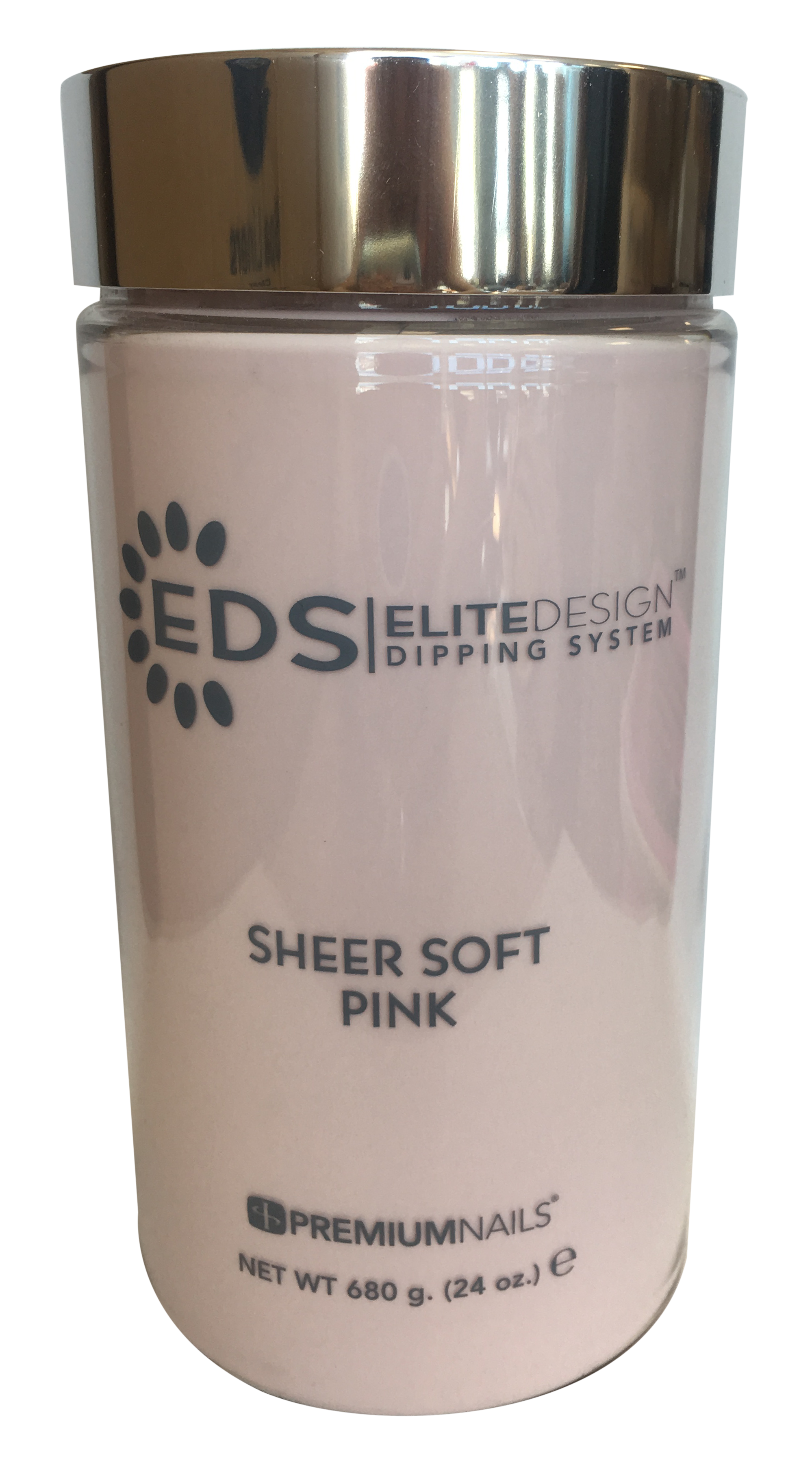 Premium Nails - Elite Design Dipping Powder Pink & White 24 Oz - Sheer Soft Pink