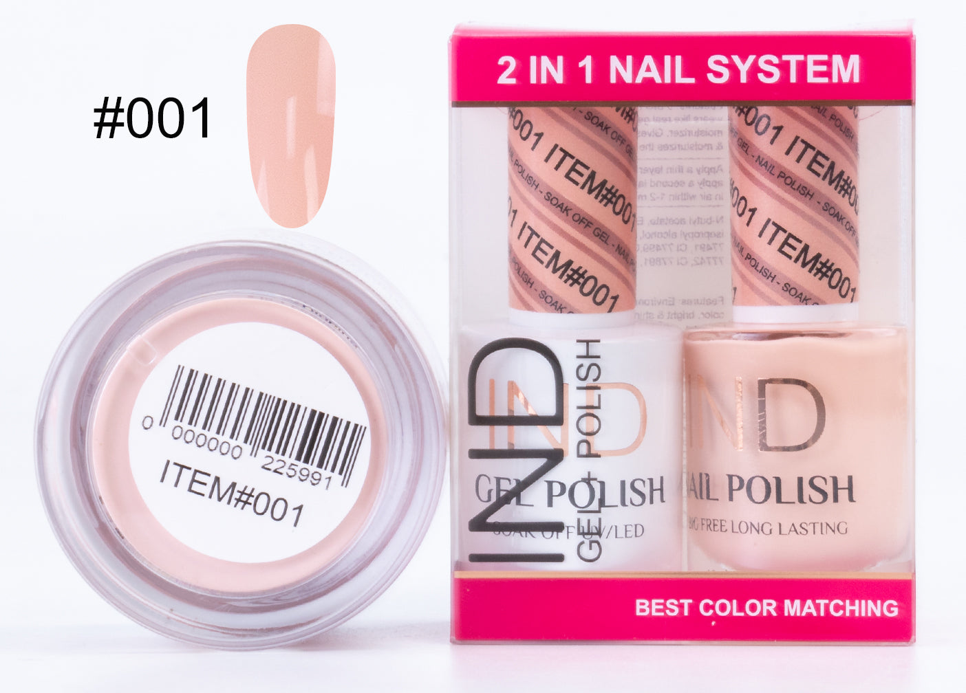 Combo IND 3 IN 1 Gel + Sơn mài + Phấn phủ - #01