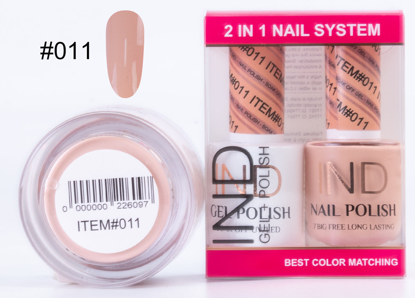 Combo IND 3 IN 1 Gel + Sơn mài + Phấn phủ - #11