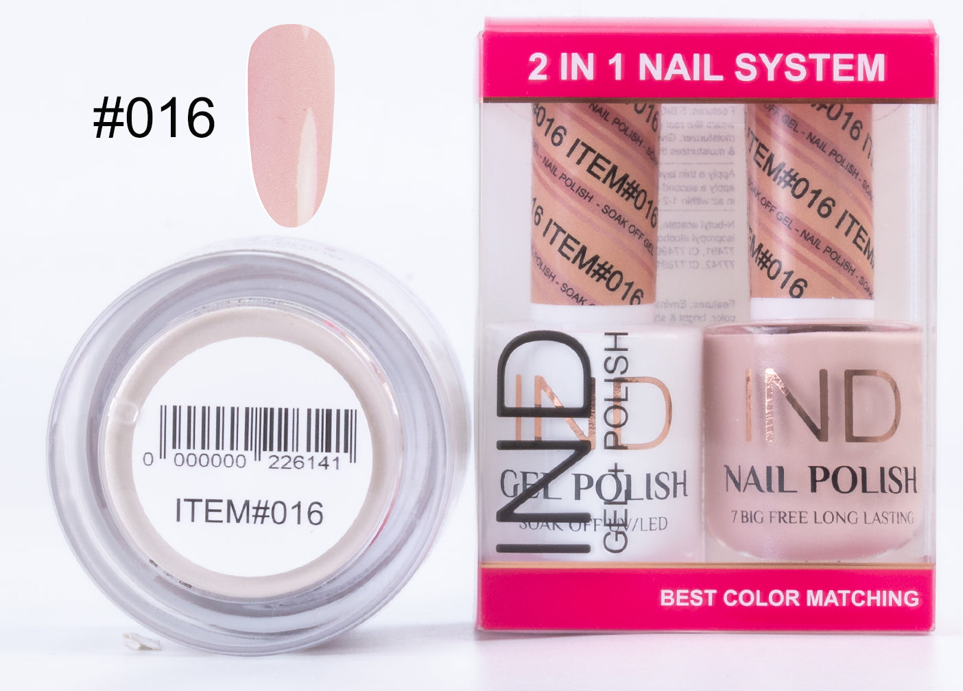 Combo IND 3 IN 1 Gel + Sơn mài + Phấn phủ - #16