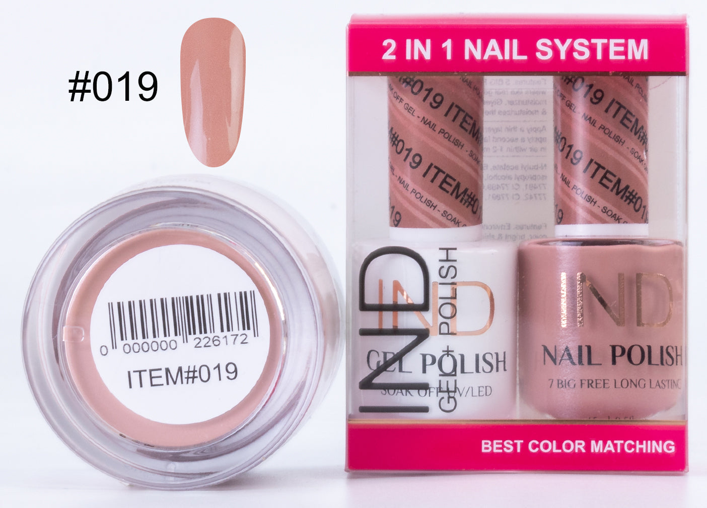 Combo IND 3 IN 1 Gel + Sơn mài + Phấn phủ - #19