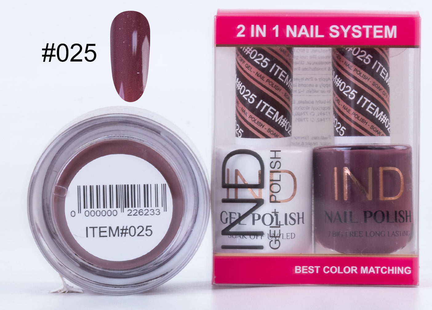 Combo IND 3 TRONG 1 Gel + Sơn mài + Phấn phủ - #25