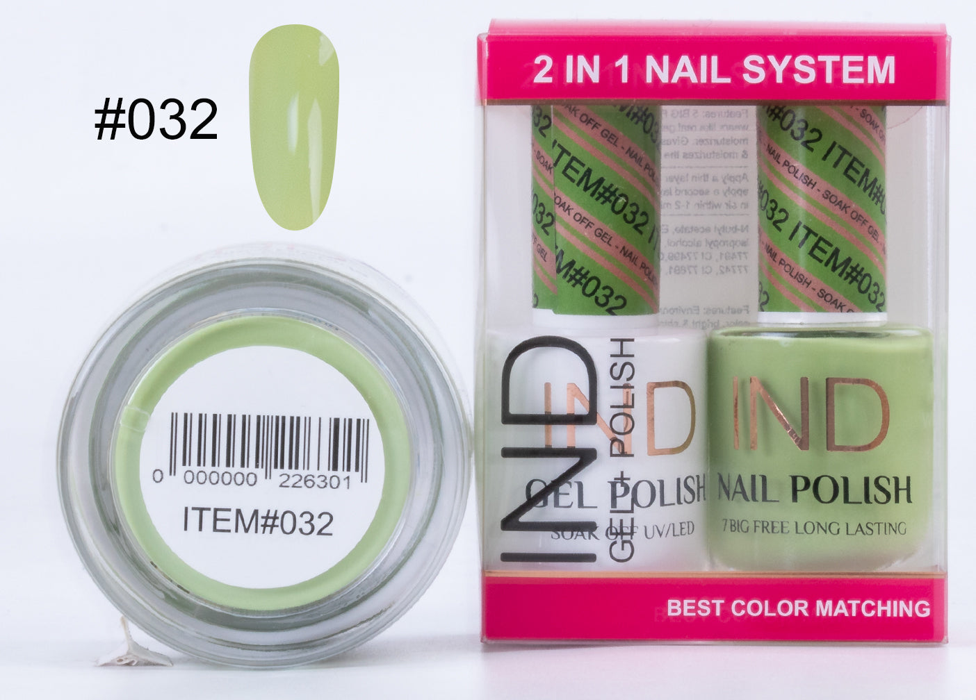 Combo IND 3 TRONG 1 Gel + Sơn mài + Phấn phủ - #32