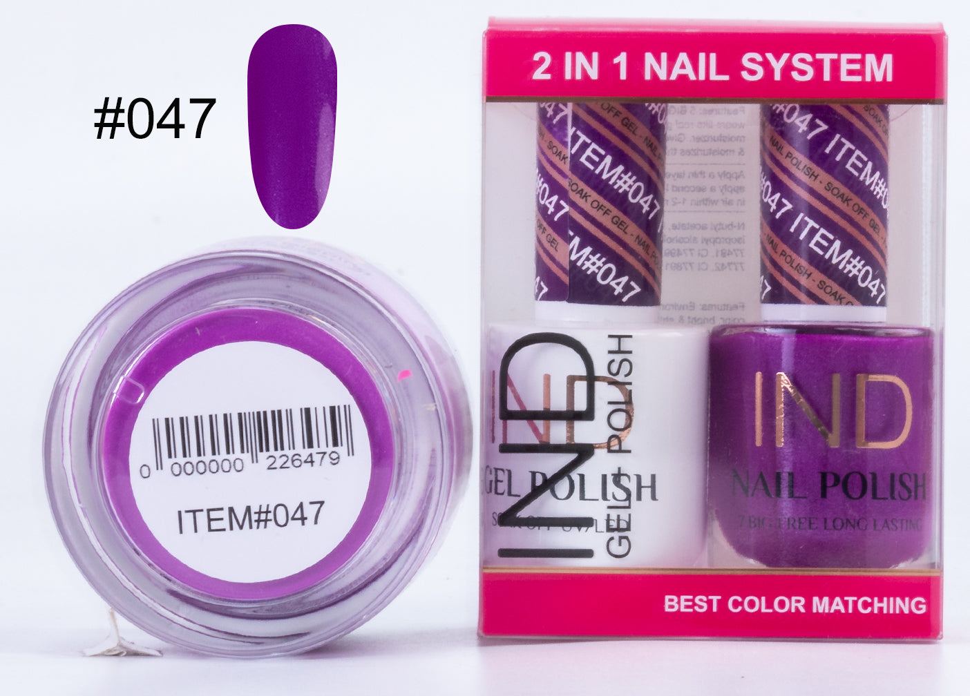 Combo IND 3 TRONG 1 Gel + Sơn mài + Phấn phủ - #47