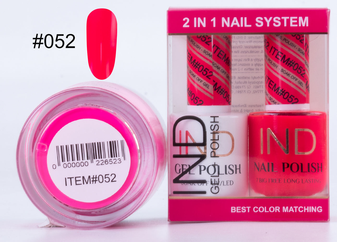 Combo IND 3 TRONG 1 Gel + Sơn mài + Phấn phủ - #52