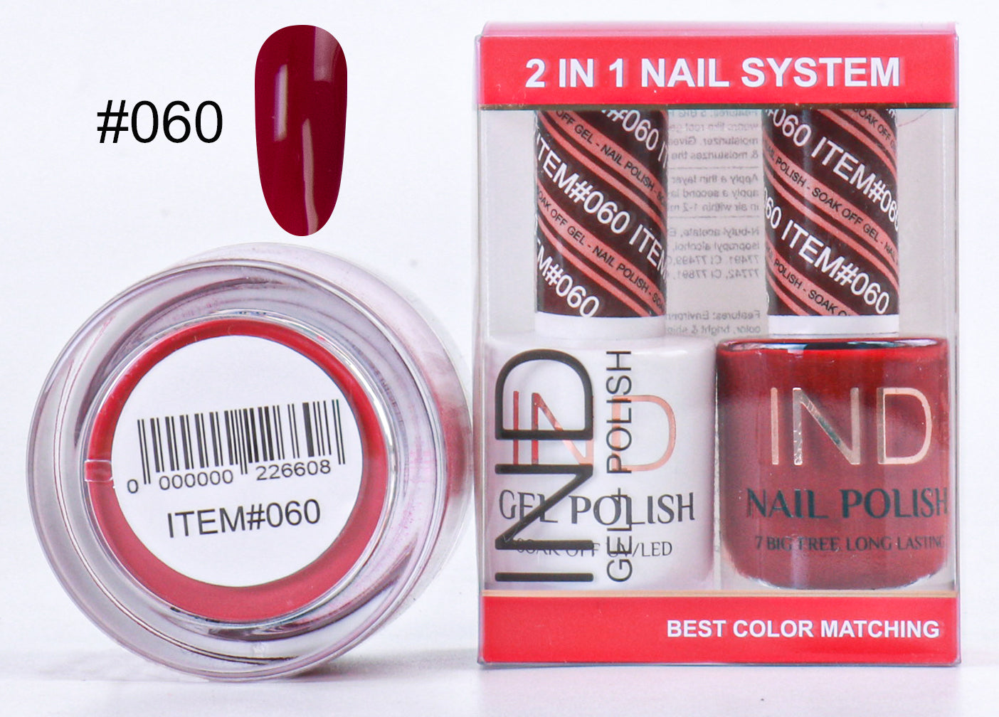 Combo IND 3 TRONG 1 Gel + Sơn mài + Phấn phủ - #60