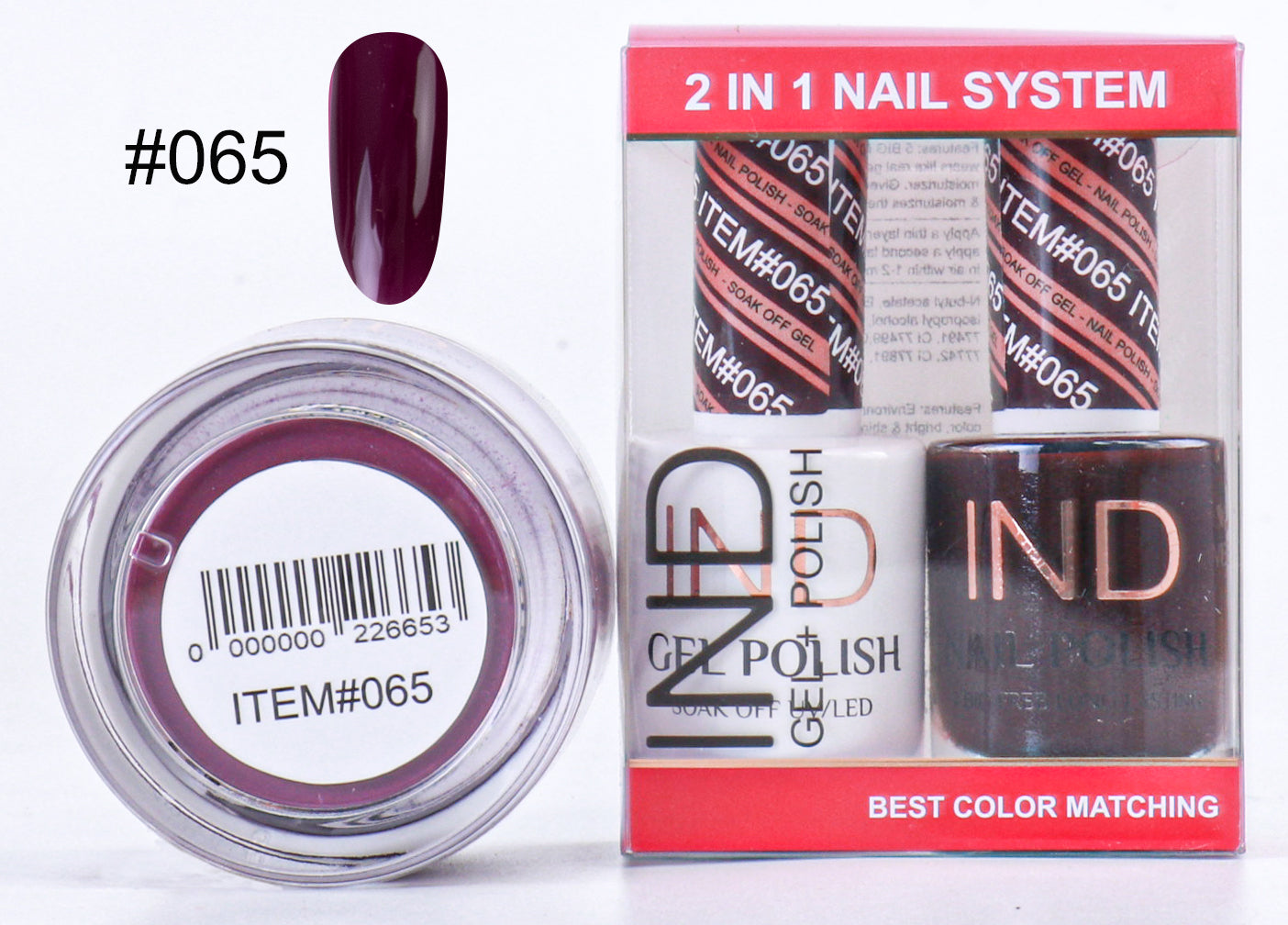 Combo IND 3 TRONG 1 Gel + Sơn mài + Phấn phủ - #65