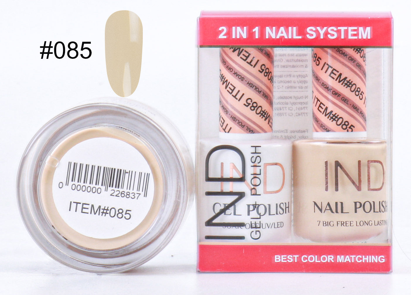 Combo IND 3 TRONG 1 Gel + Sơn mài + Phấn phủ - #85