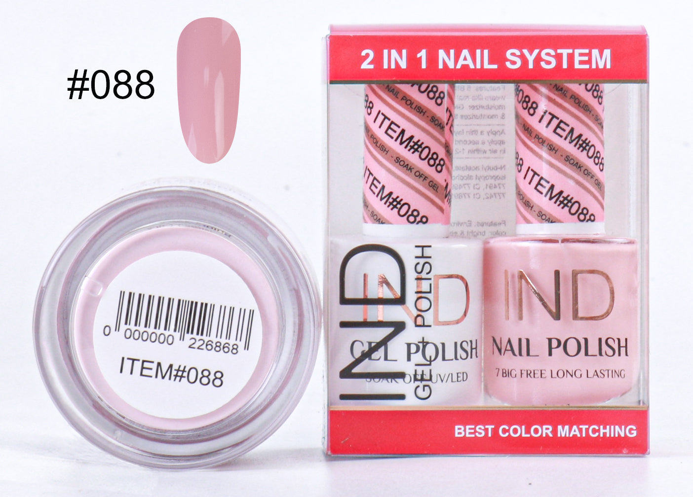 Combo IND 3 TRONG 1 Gel + Sơn mài + Phấn phủ - #88