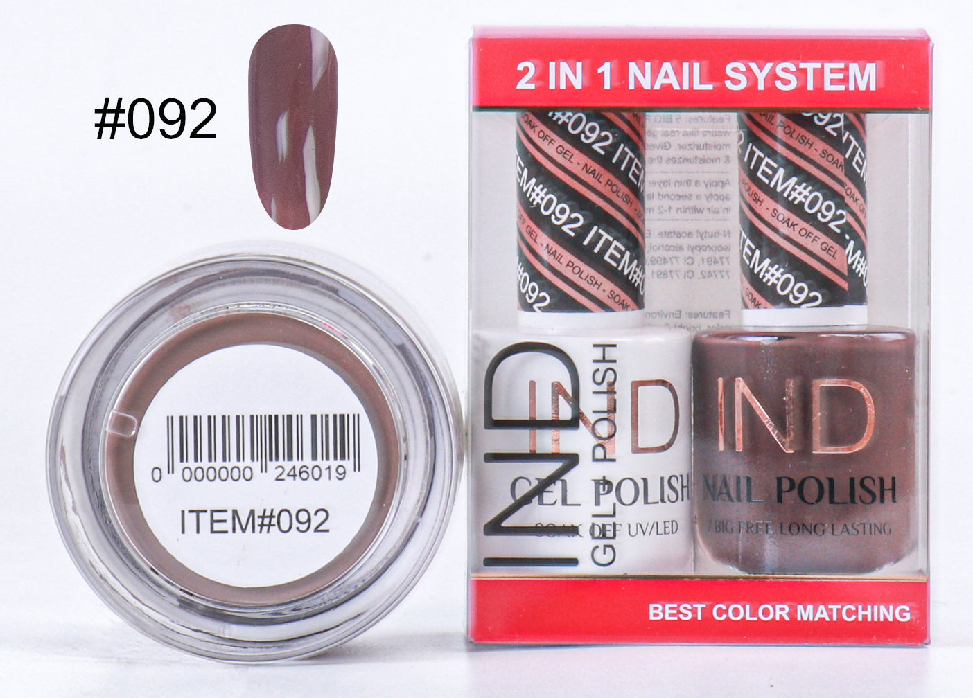 Combo IND 3 TRONG 1 Gel + Sơn mài + Phấn phủ - #92