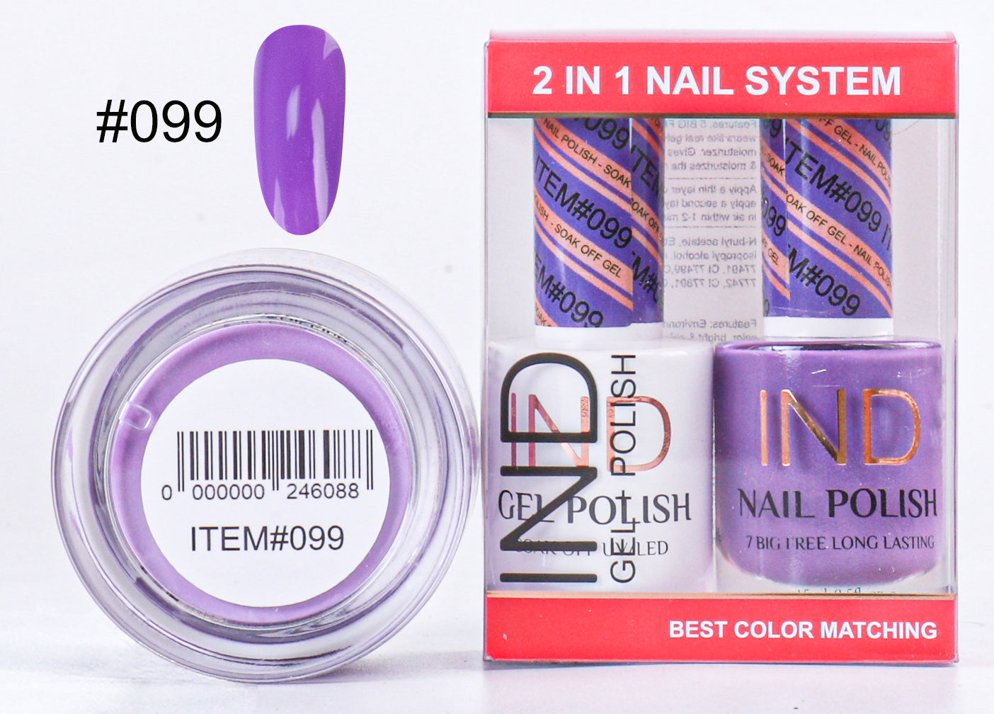 Combo IND 3 TRONG 1 Gel + Sơn mài + Phấn phủ - #99