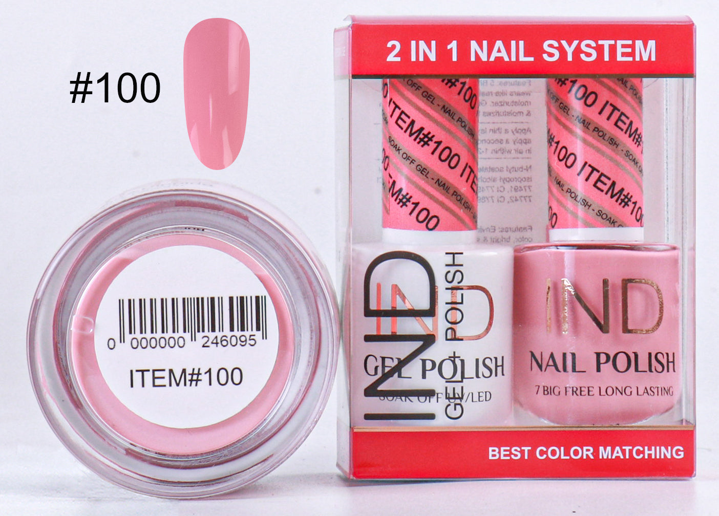 Combo IND 3 TRONG 1 Gel + Sơn mài + Phấn phủ - #100