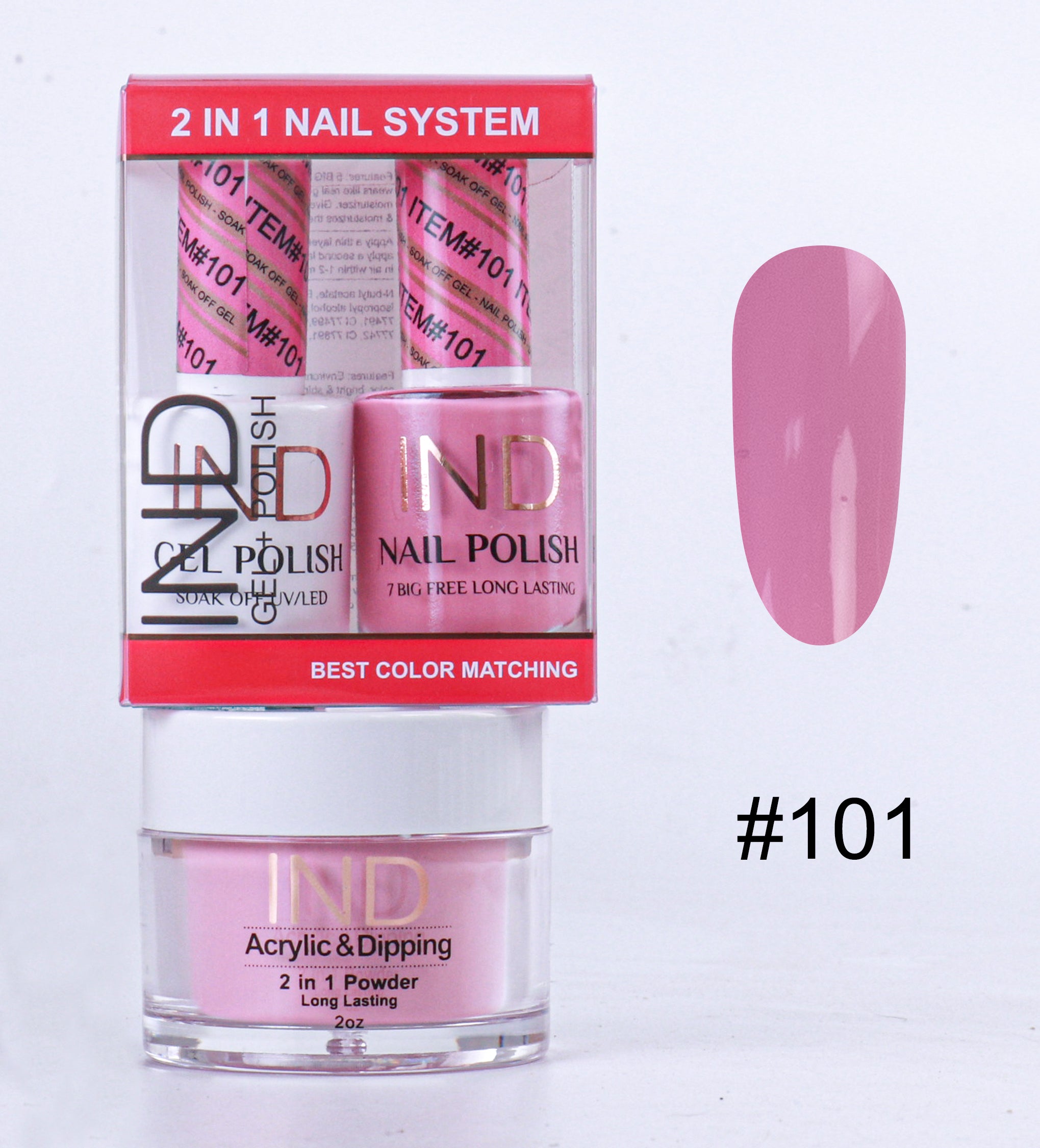 Combo IND 3 IN 1 Gel + Sơn mài + Phấn phủ - #101