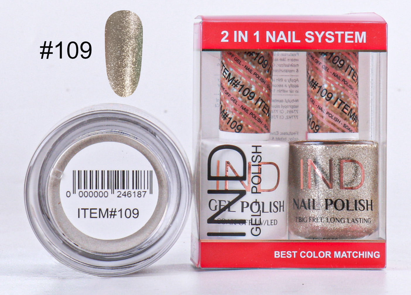 Combo IND 3 IN 1 Gel + Sơn mài + Phấn phủ - #109