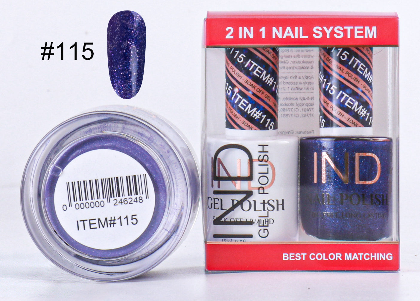 IND Combo 3 TRONG 1 Gel + Sơn mài + Phấn phủ - #115