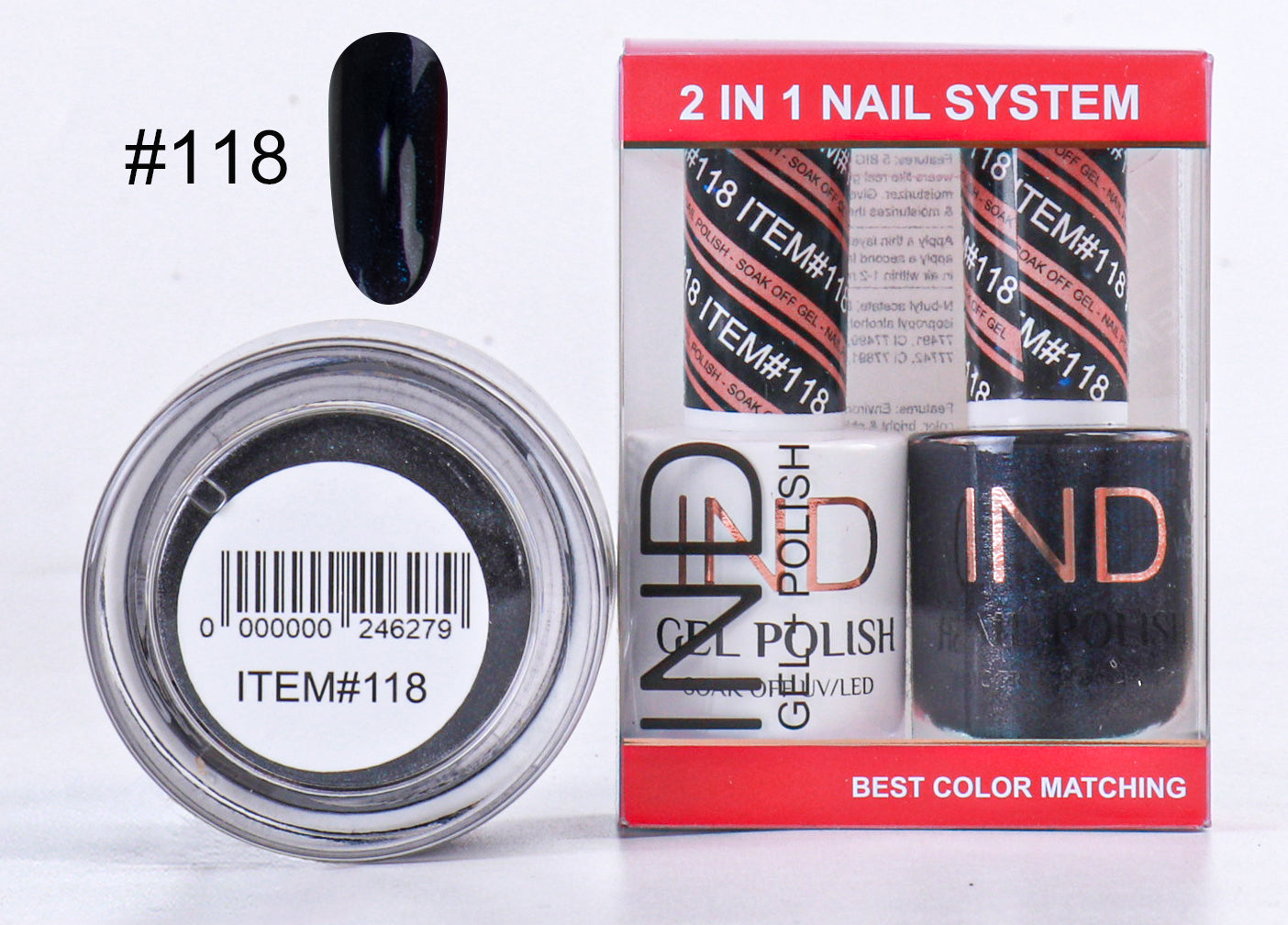 Combo IND 3 IN 1 Gel + Sơn mài + Phấn phủ - #118