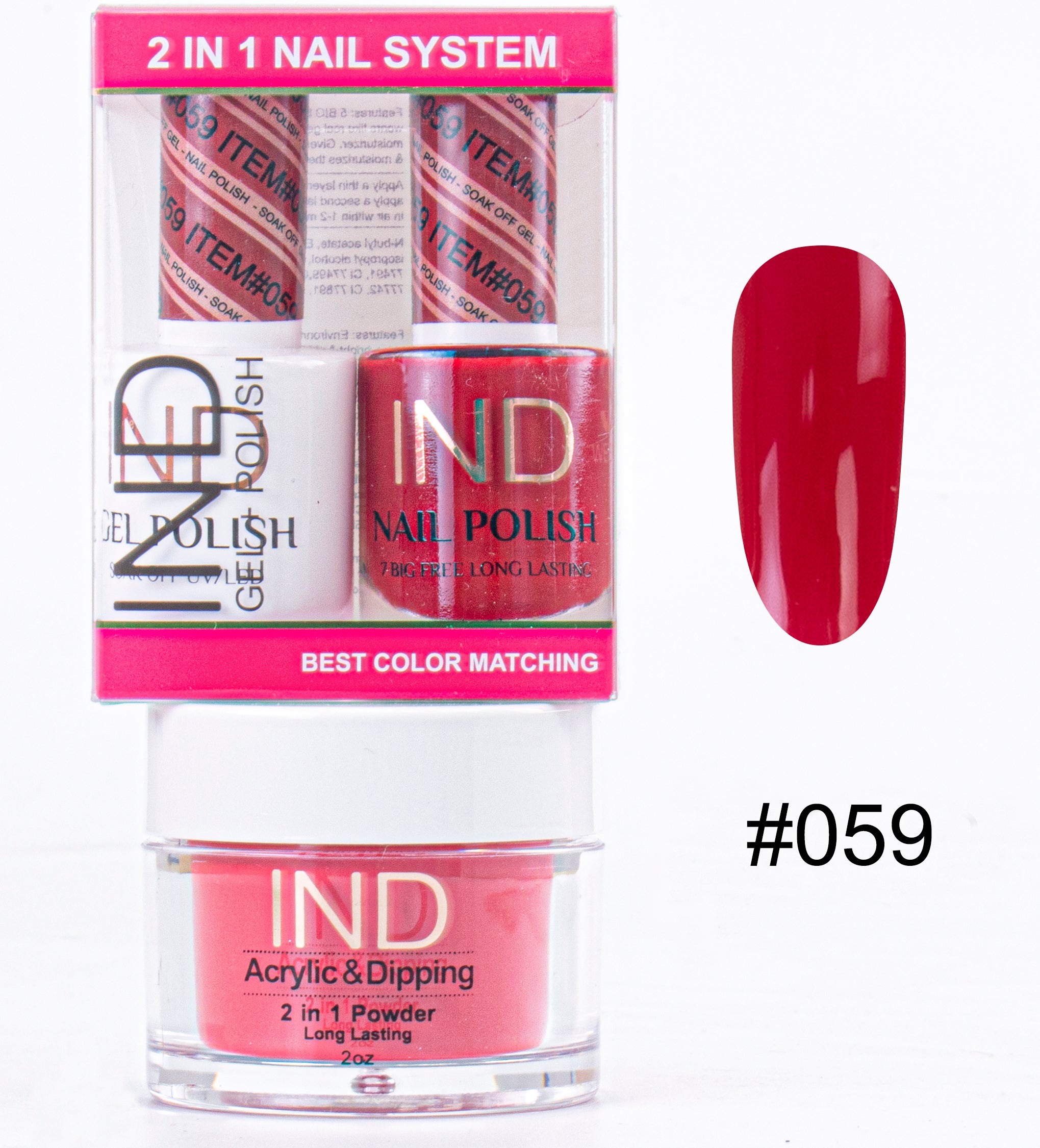 Combo IND 3 IN 1 Gel + Sơn mài + Phấn phủ - #59