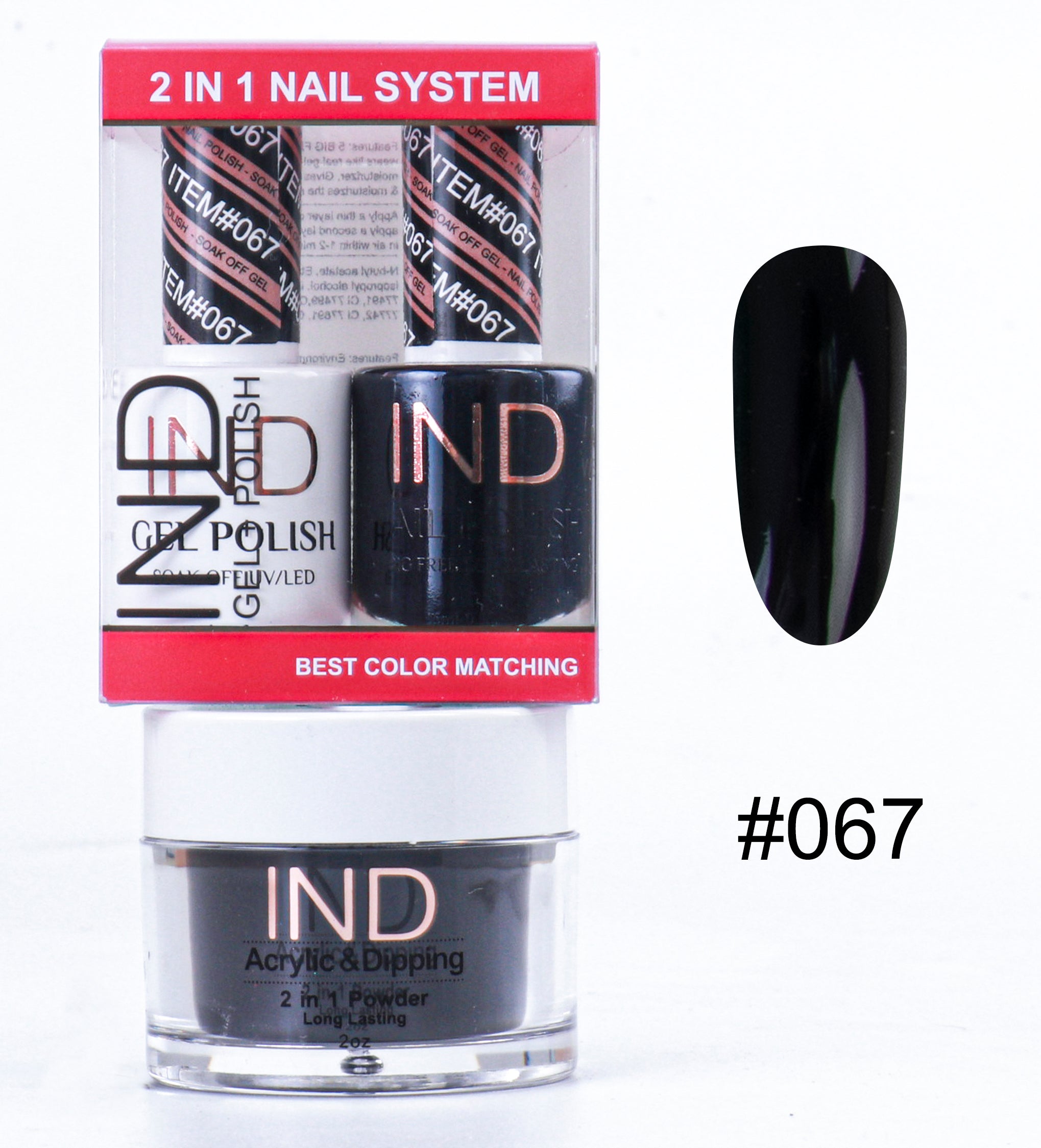 Combo IND 3 TRONG 1 Gel + Sơn mài + Phấn phủ - #67