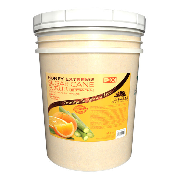 La Palm Honey Extreme Sugar Scrub Bucket - Cam Tangerine Zest