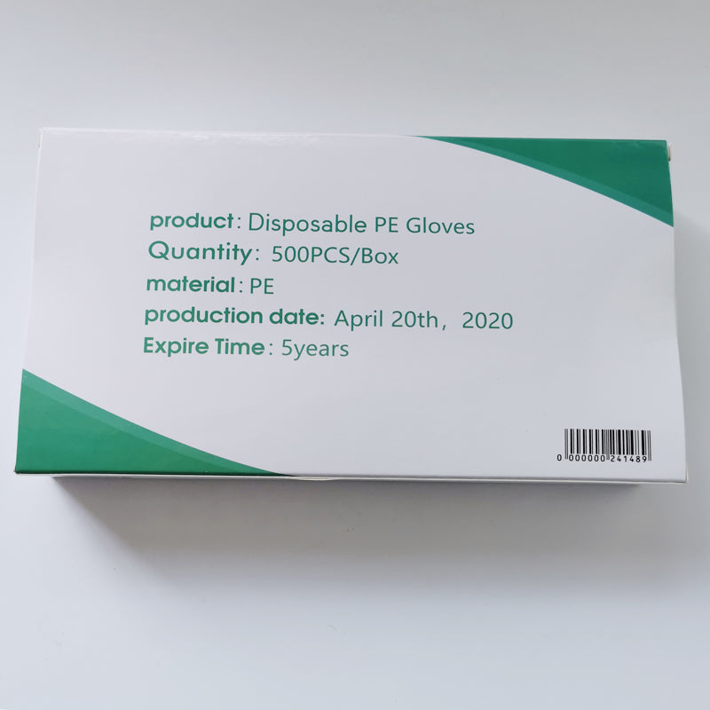 GreenBeauty  Plastic Disposable Gloves - Box  / 500 pcs