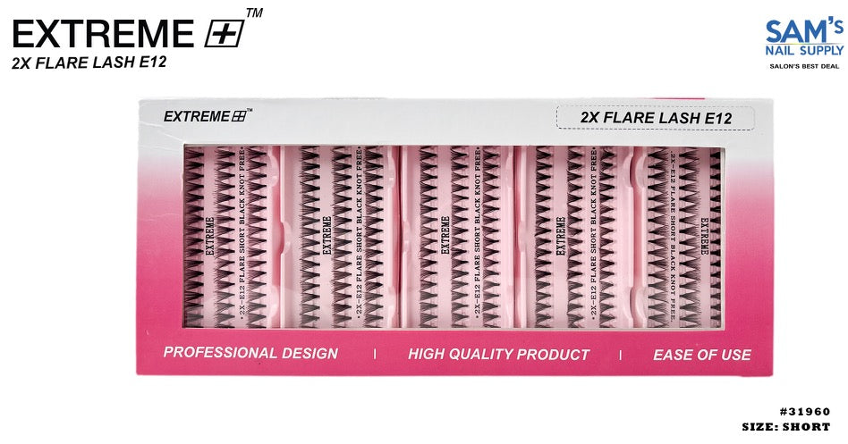 Extreme 2X Flare Lash E12 Knot Free - Short