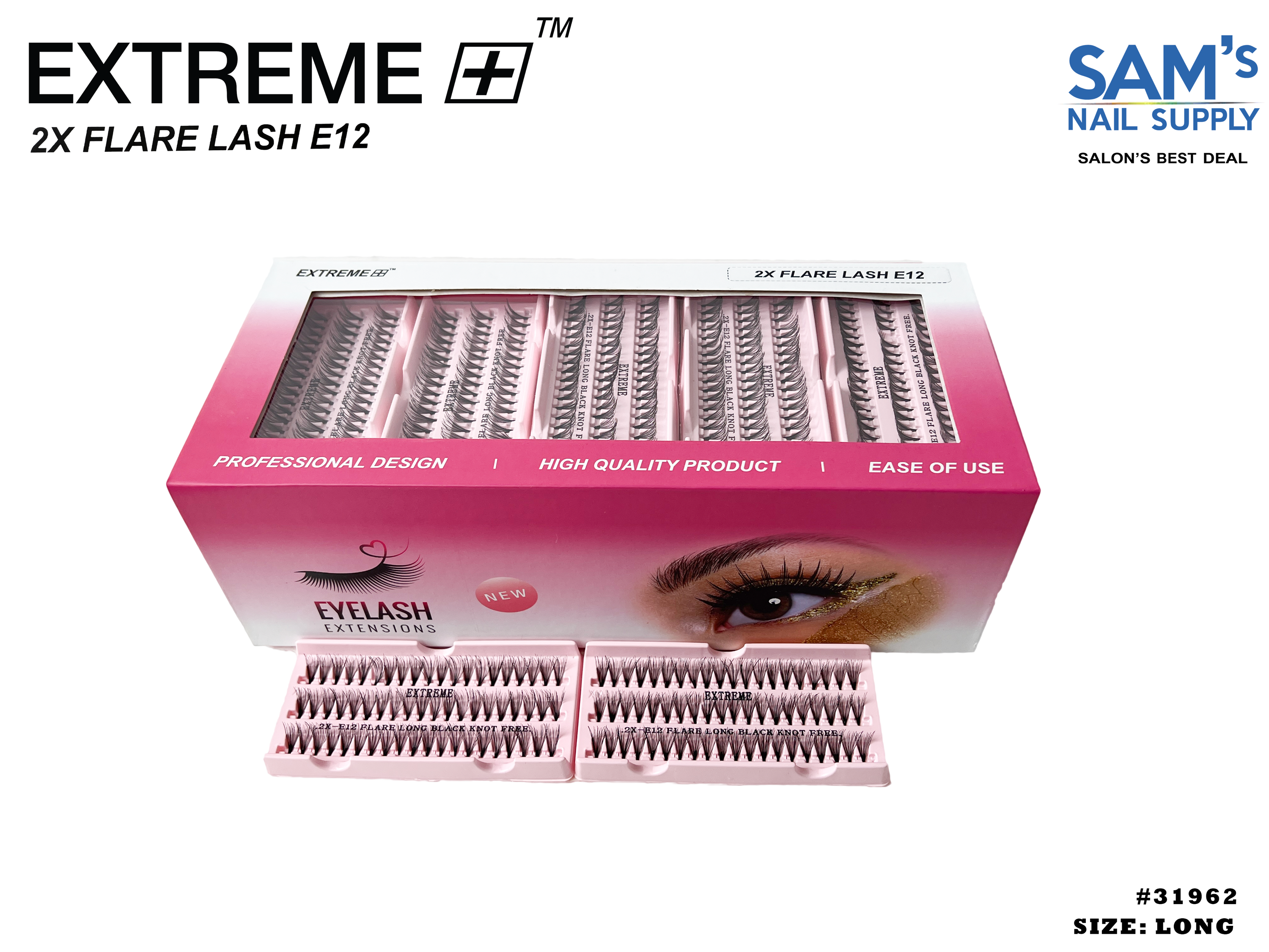 Extreme 2X Flare Lash E12 Knot Free - Long