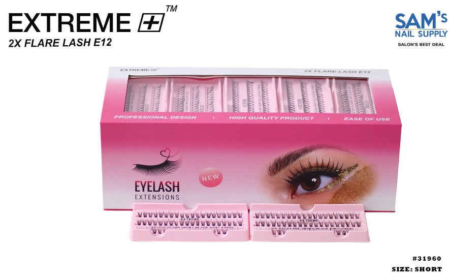 Extreme 2X Flare Lash E12 Knot Free - Short