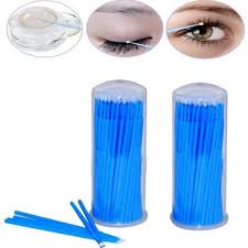 100 Pieces Micro Applicator Brushes Lash Micro Swabs for Eyelash Extensions, Makeup