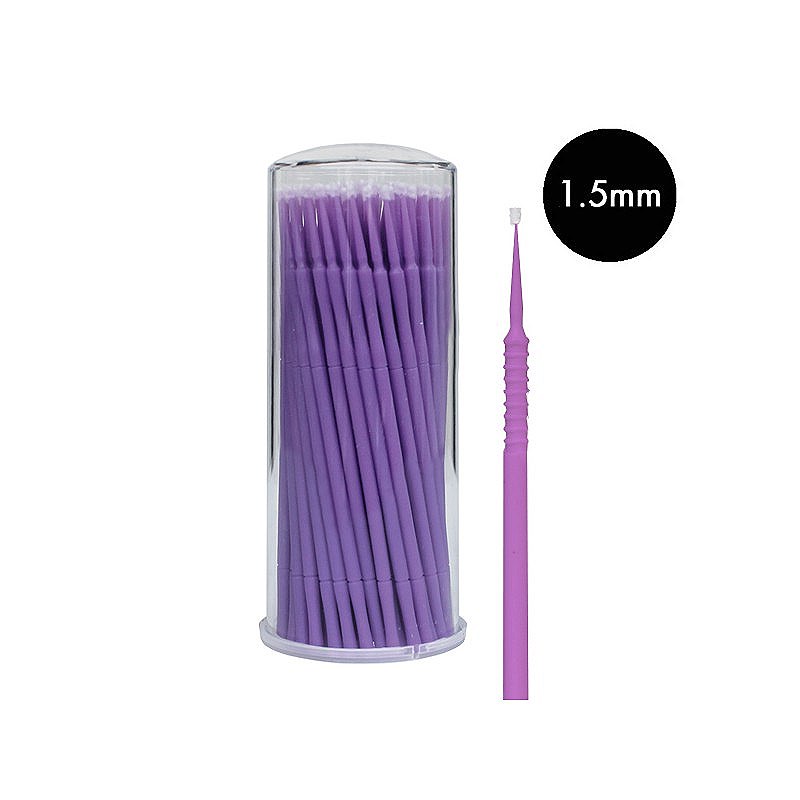 100 Pieces Micro Applicator Brushes Lash Micro Swabs for Eyelash Extensions, Makeup