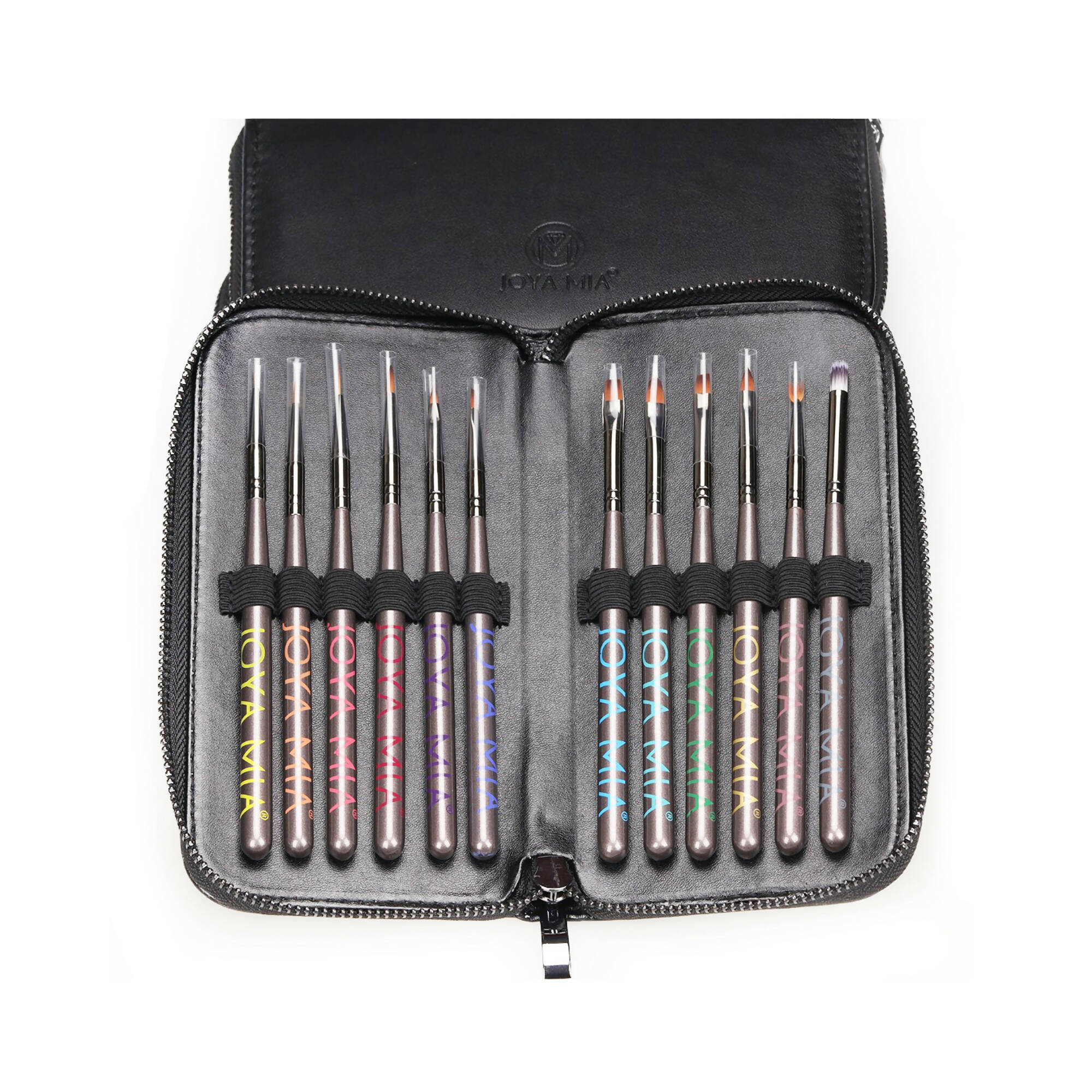 Joya Mia Professional 100% Kolinsky Nail Art Brush Set of 12 Brushes