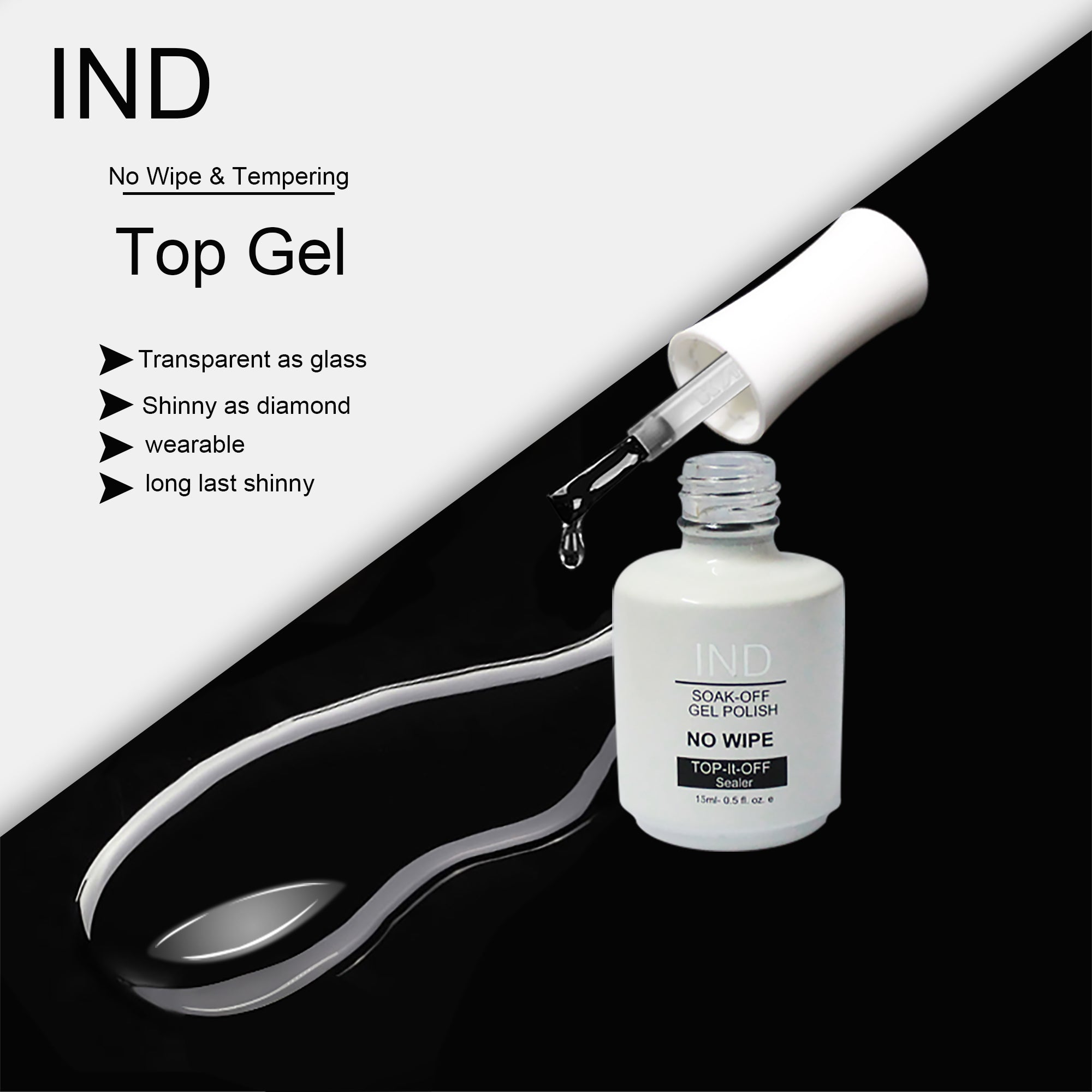 IND Top It Off Non-Wipe Gel 0.5oz